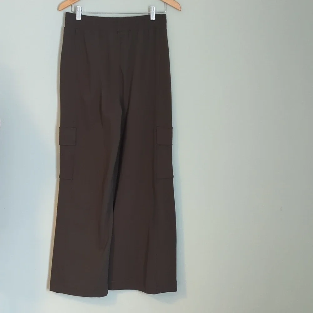 NWT HALARA Deep Green‎ Casual Cargo Wide Leg Pants, US L